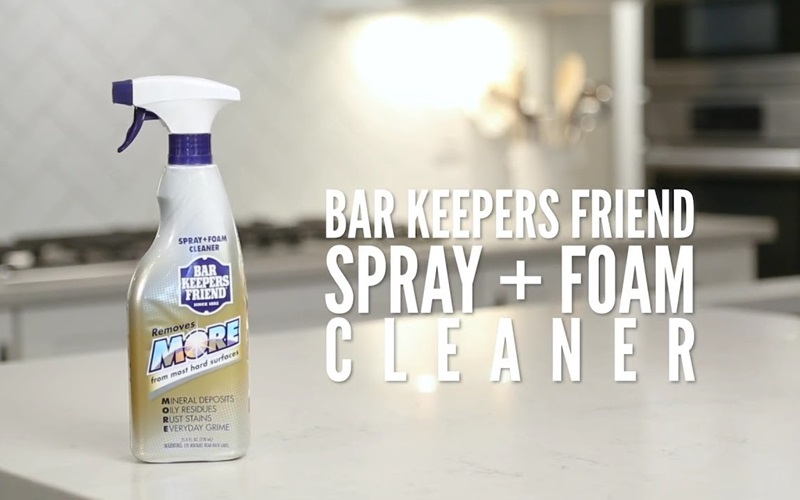 Giải pháp an toàn để làm sạch bề mặt inox – Bar Keepers Friend Spray & Foam