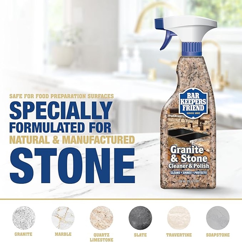 Bình xịt làm sạch và tạo bóng đá tự nhiên BKF GRANITE & STONE CLEANER & POLISH